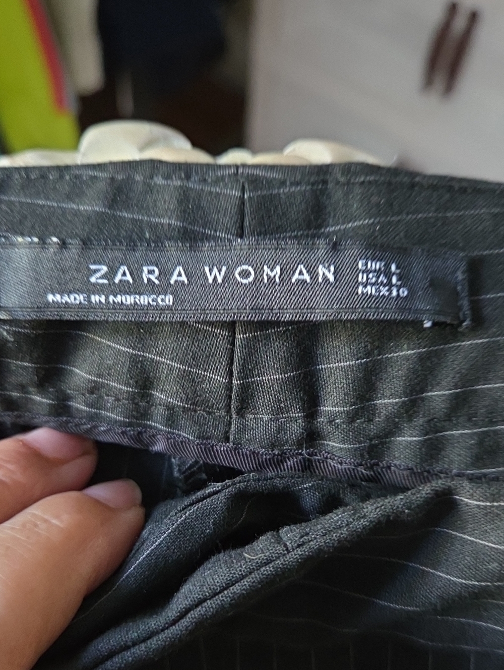 ZARA Woman Black Pinstripe Trousers